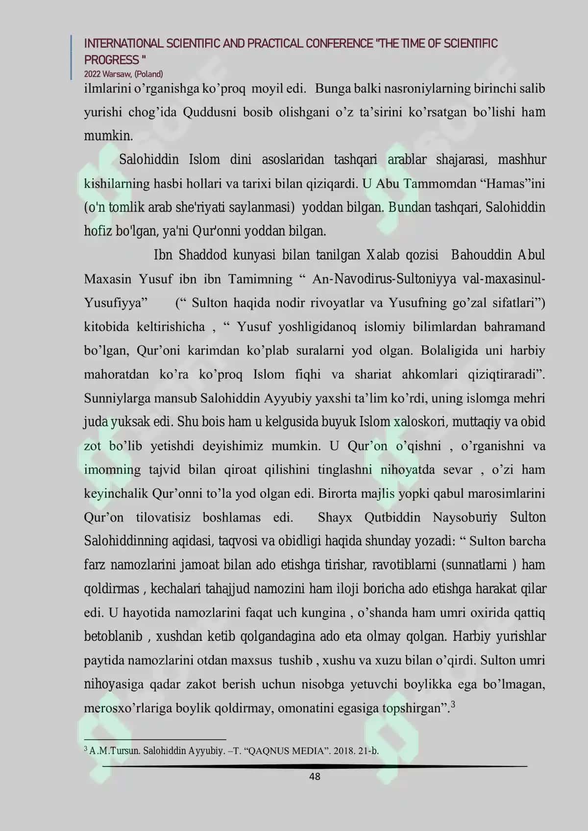 Salohiddin Ayyubiy va uning Islom dunyosidagi o’rni 3