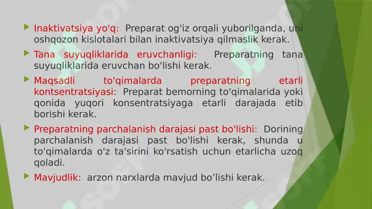 4-dars: Kimyoterapevtik preparatlar va antibiotiklar 8