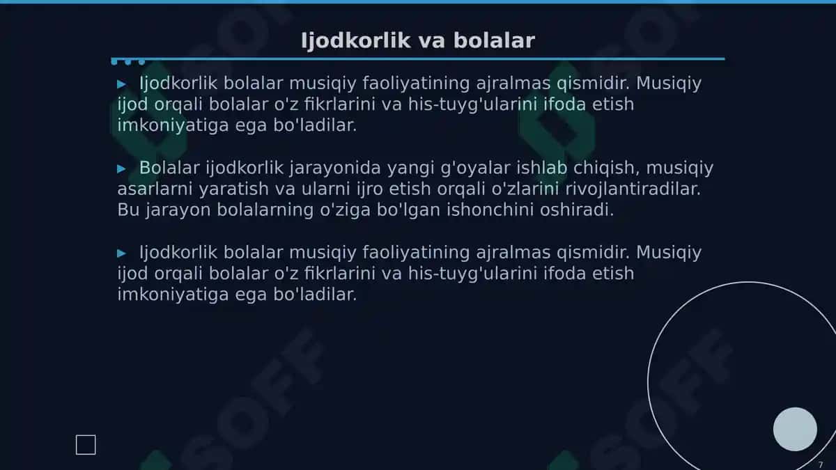 Maktabgacha yoshdagi bolalar musiqiy faoliyatining mazmuni 7