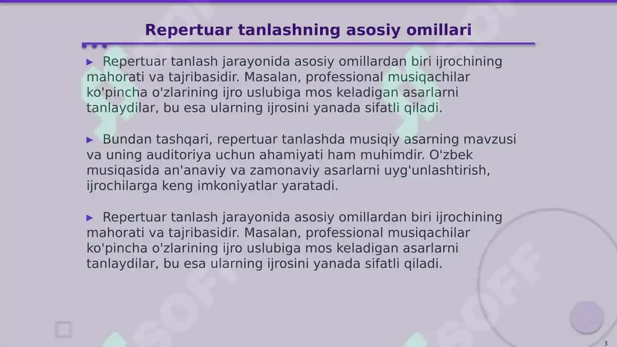 Musiqiy faoliyatlar uchun repertuar tanlash 3