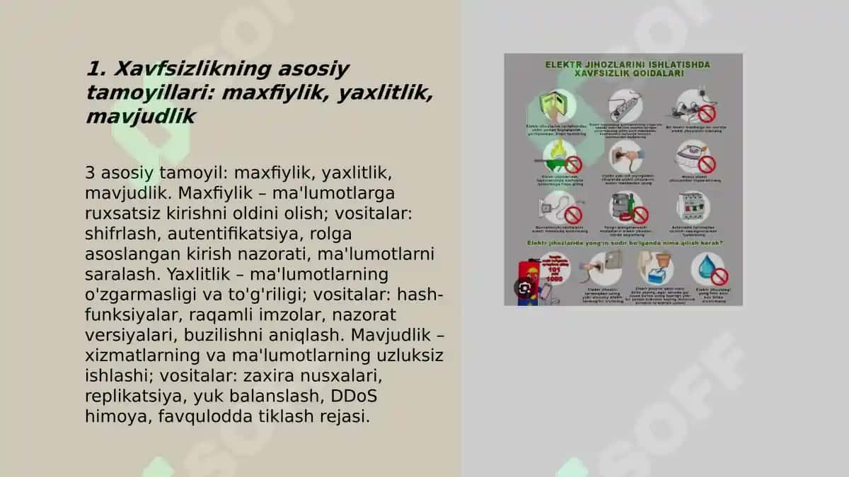 Xavfsizlikni ta'minlash tamoyillari va uslublarini tahlil qilish 3