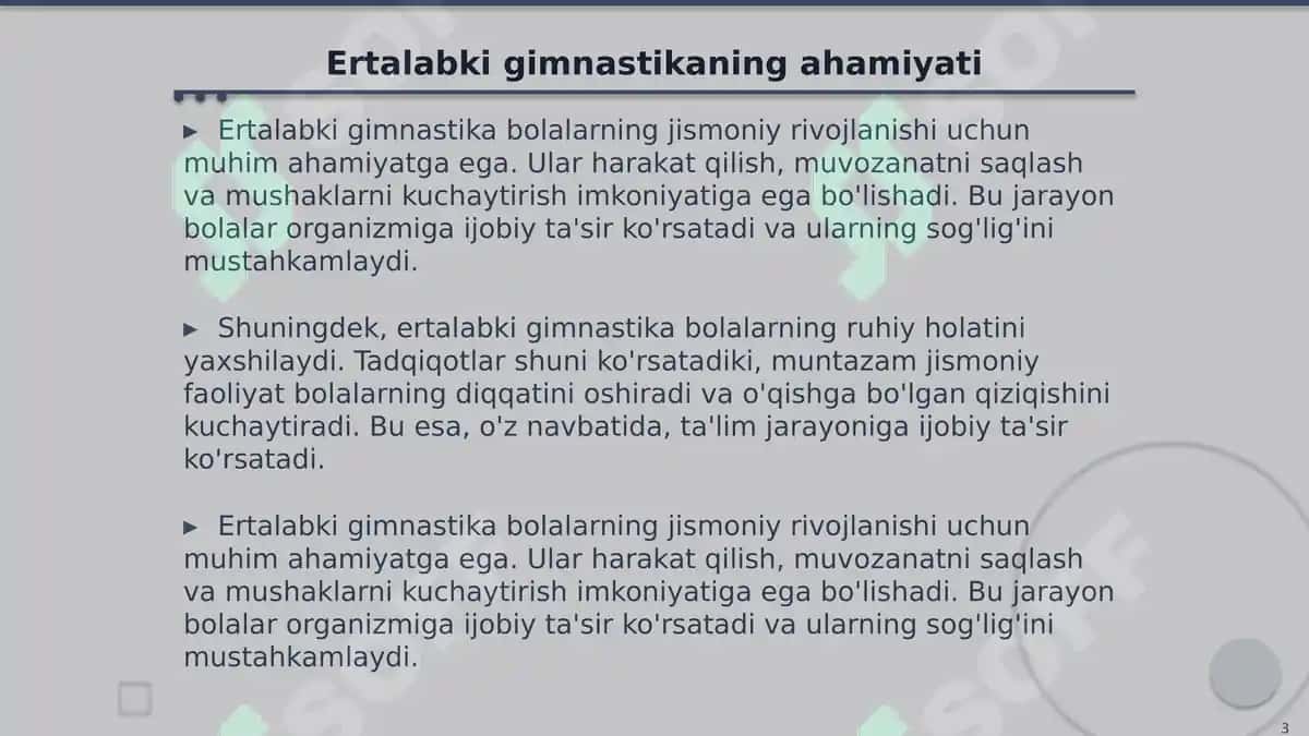 MTTda ertalabki gimnastikani musiqa joʻligiida tashkil etish 3