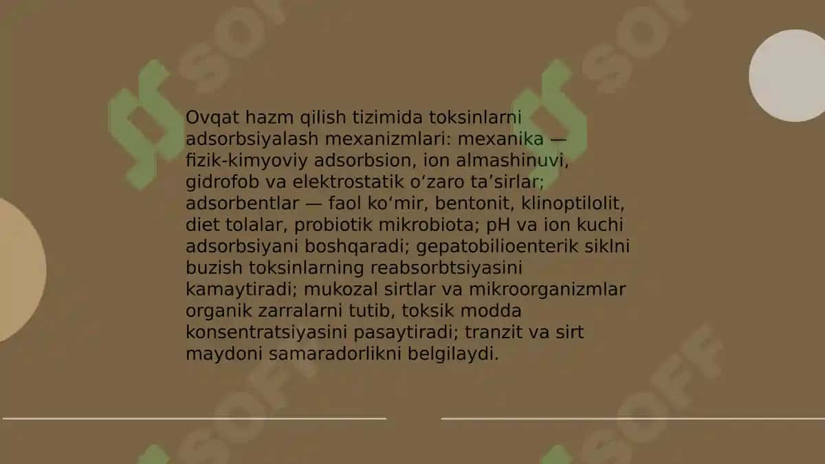 Organizmning hayot faoliyatida va davolash usullarida adsorbsiya jarayoning ahamiyati 4