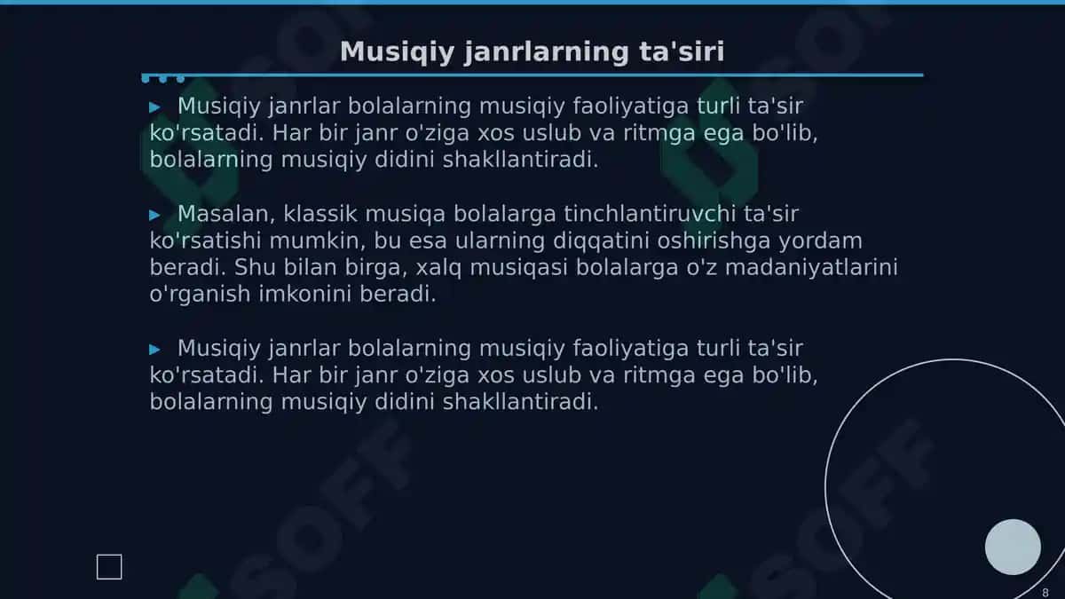 Maktabgacha yoshdagi bolalar musiqiy faoliyatining mazmuni 8