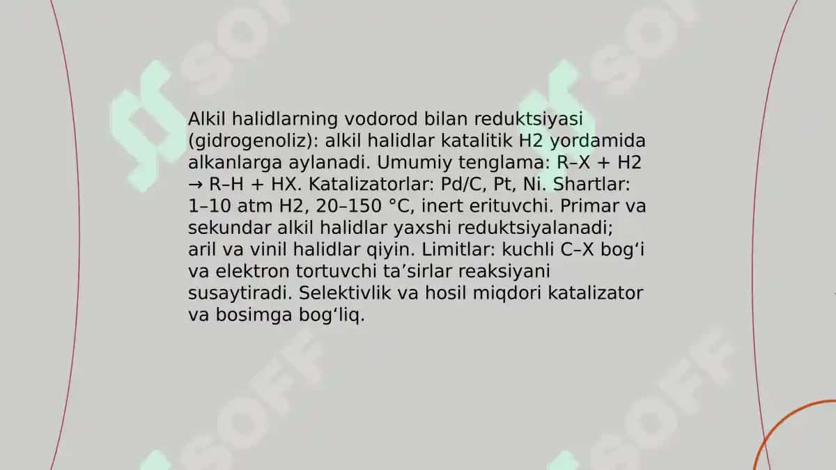 Alkan va sikloalkanlarning olinish usullari 4