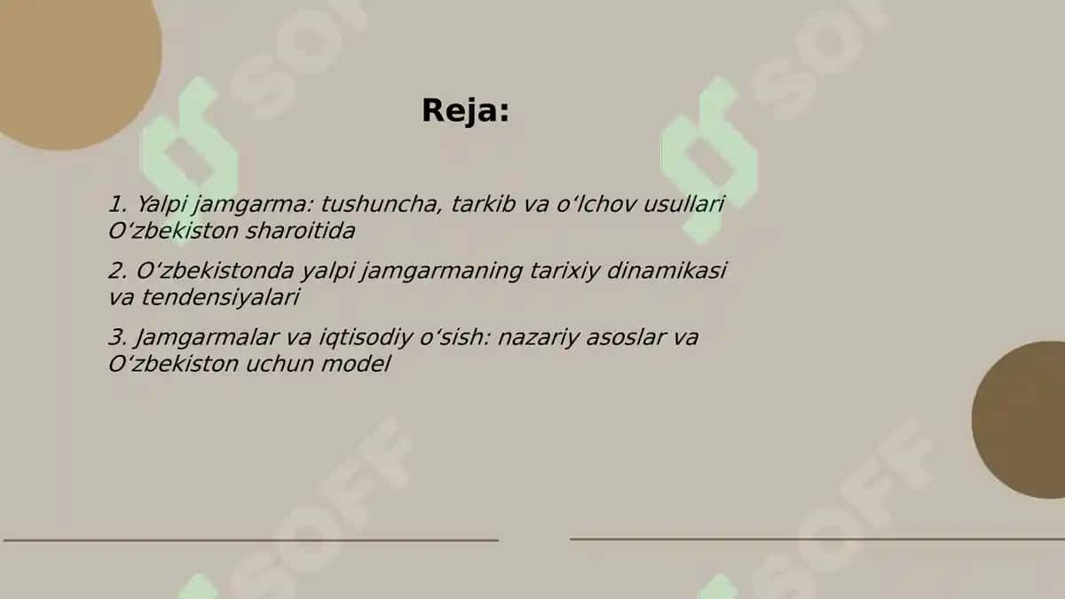 Yalpi jamgarma va uning iqtisodiy oʻsishga ta'siri: Oʻzbekiston tajribasi 2