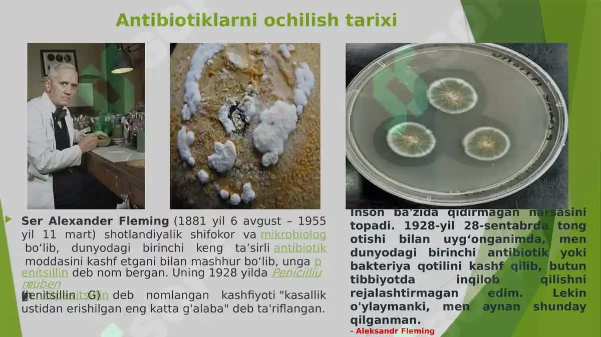4-dars: Kimyoterapevtik preparatlar va antibiotiklar 2