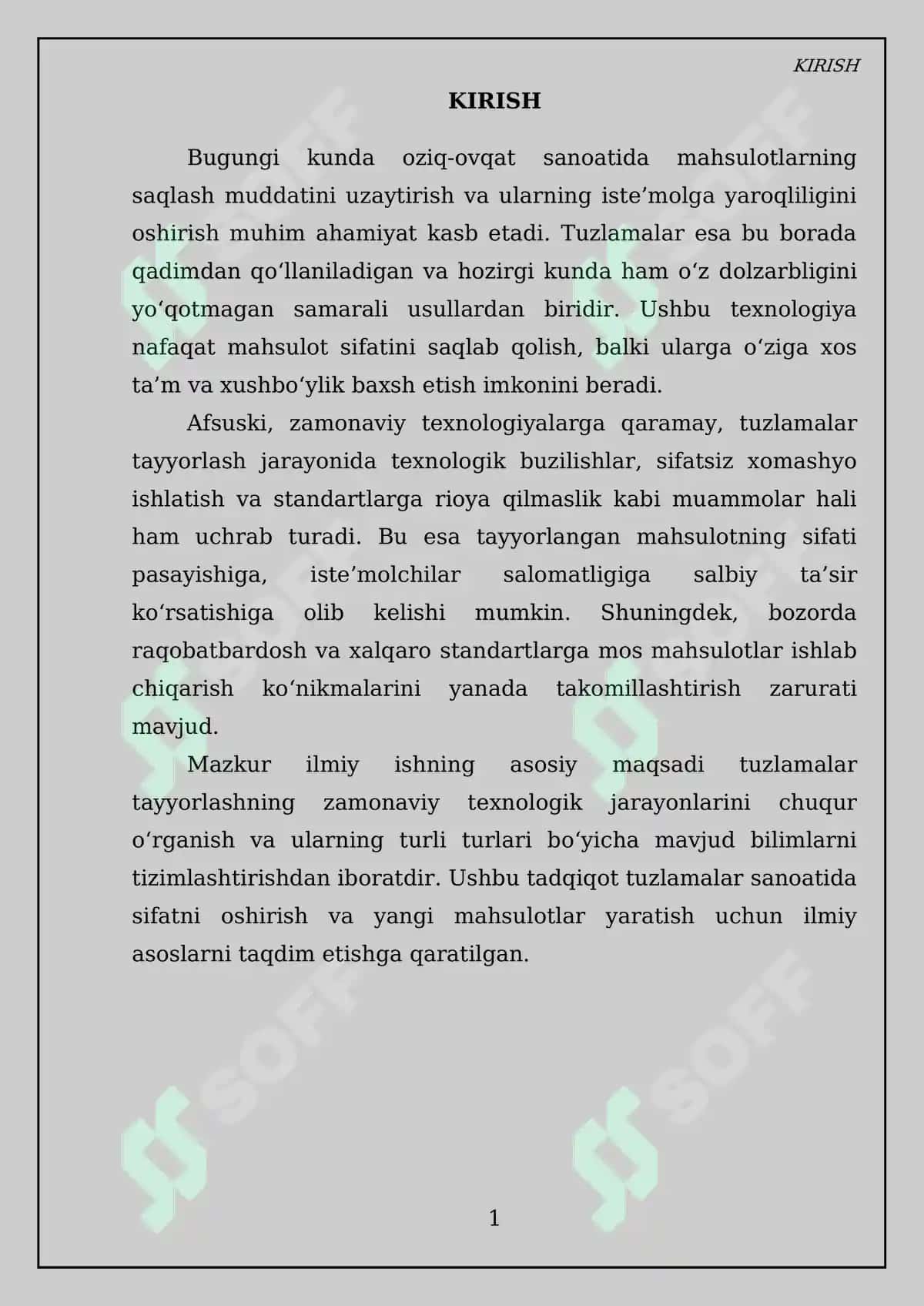 Tuzlamalar va uning turlari tayyorlash texnologiyasi bo'yicha Kurs ishi 3