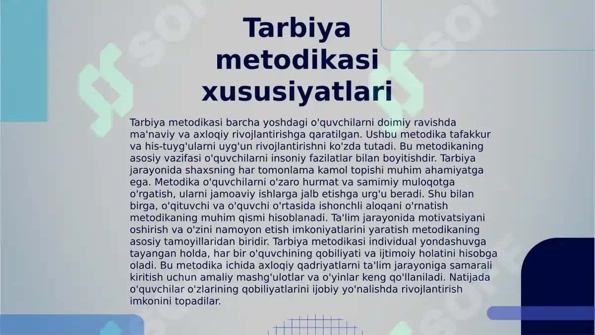 Boshlang'ich ta'lim fanlarini o'qitish jarayonida Sharq mutafakkirlari merosidan foydalanish (tarbiya fani darslari misolida) 8