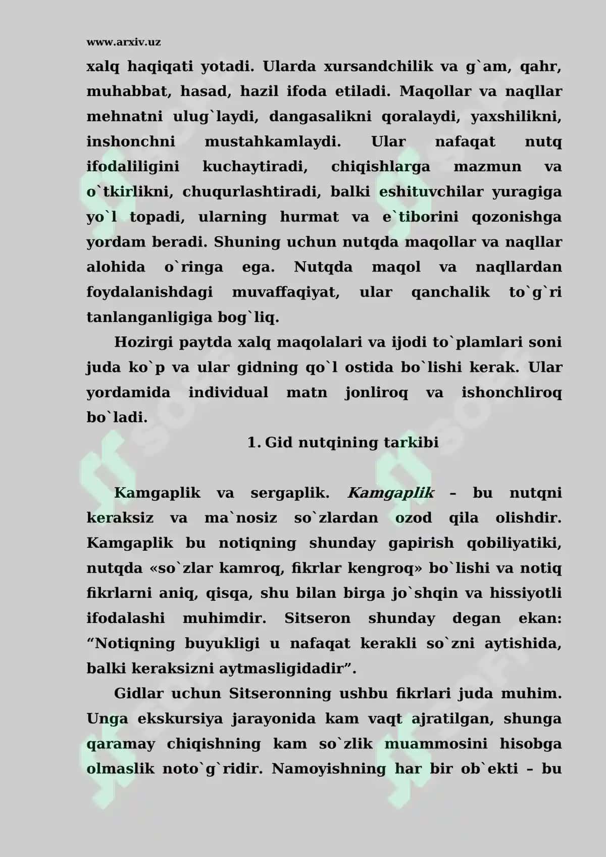 Gidning nutq madaniyati va unga qo’yilgan talablar 6