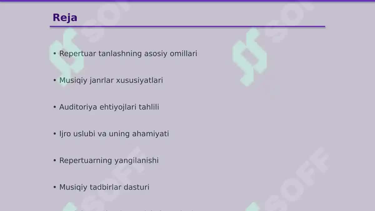 Musiqiy faoliyatlar uchun repertuar tanlash 2