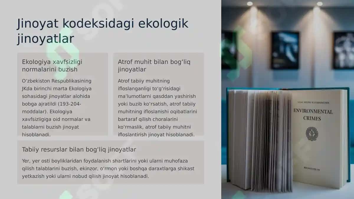 Ekologiya sohasidagi jinoyatlar 3