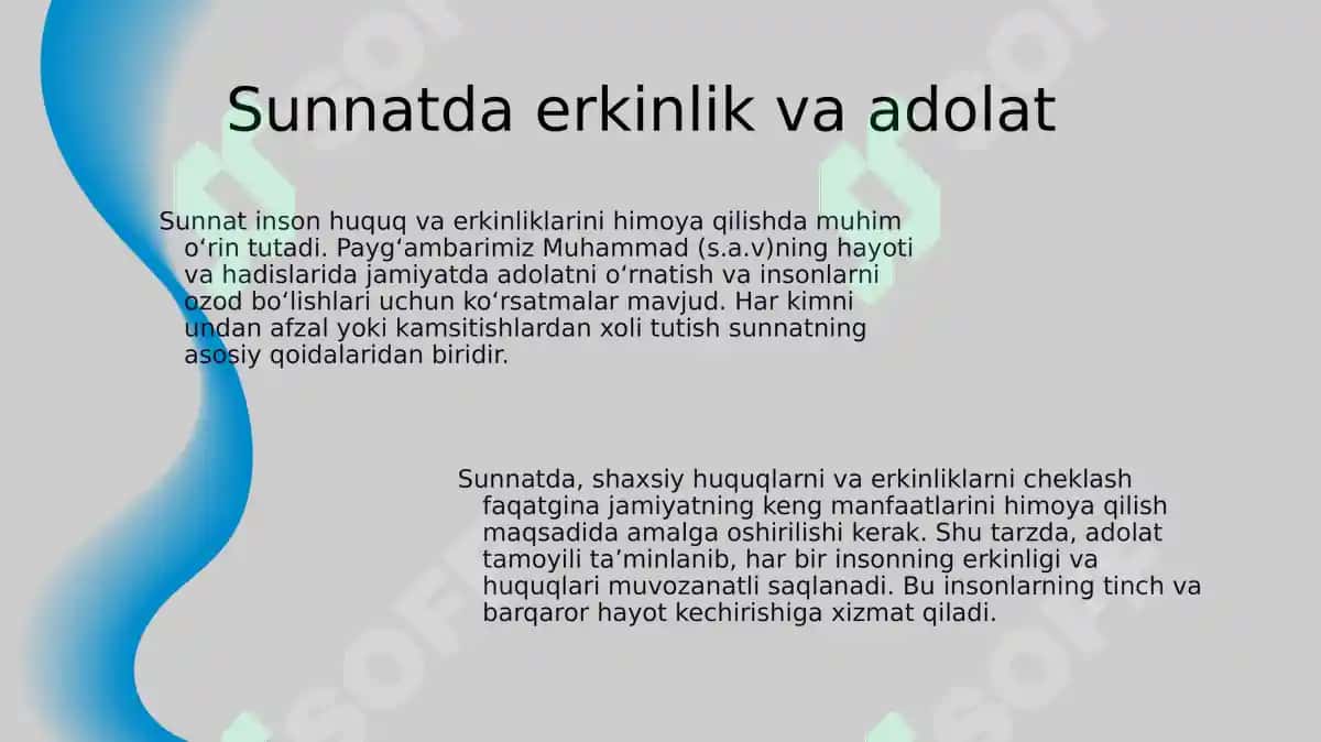 Islomda inson huquq va erkinliklarini taʼminlashning oʻziga xos jihatlari 5