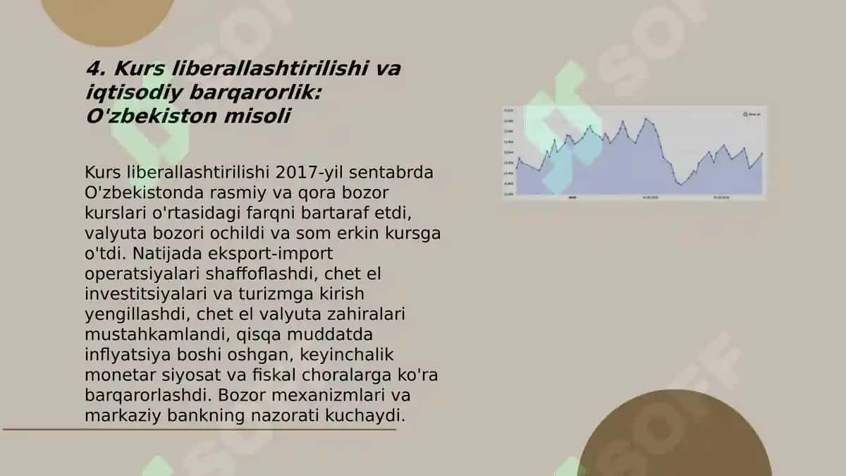 Valyuta kursining iqtisodiy barqarorlikka ta'siri: O'zbekiston tajribasi 6