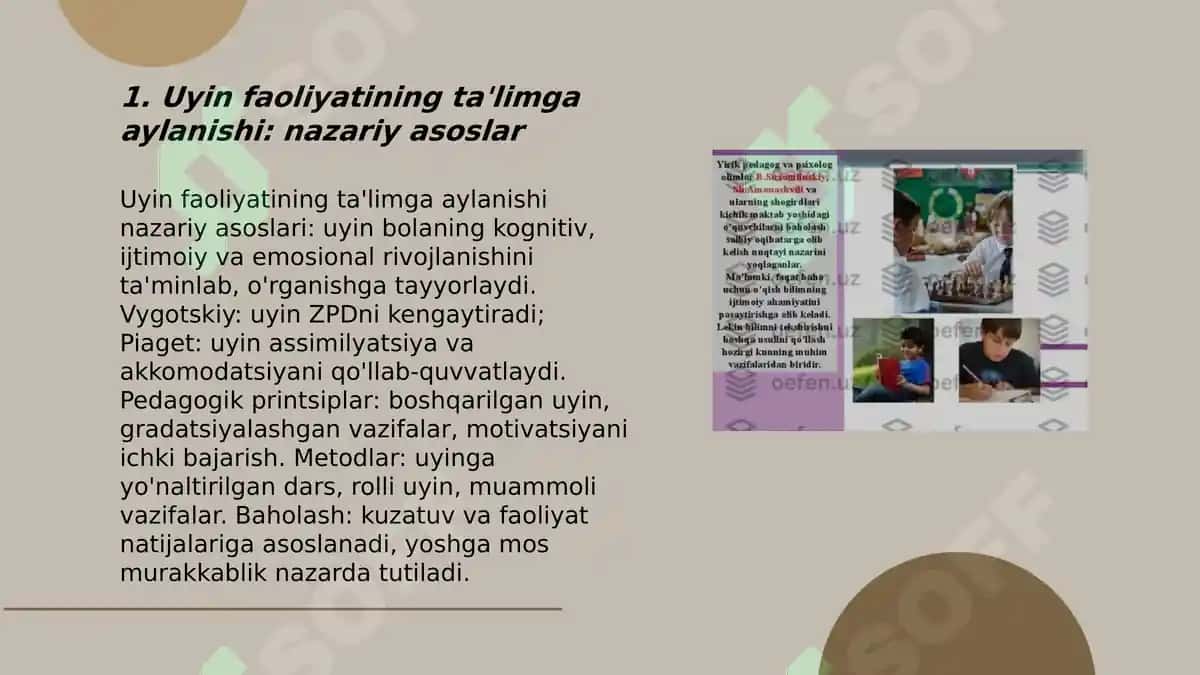 Kichik maktab yoshidagi bolalarda uyin faoliyatining o'qish faoliyatiga almashinuvi 3