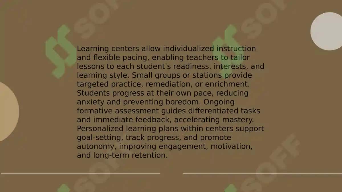 Advantages and Disadvantages of Learning Centers Presentation 4