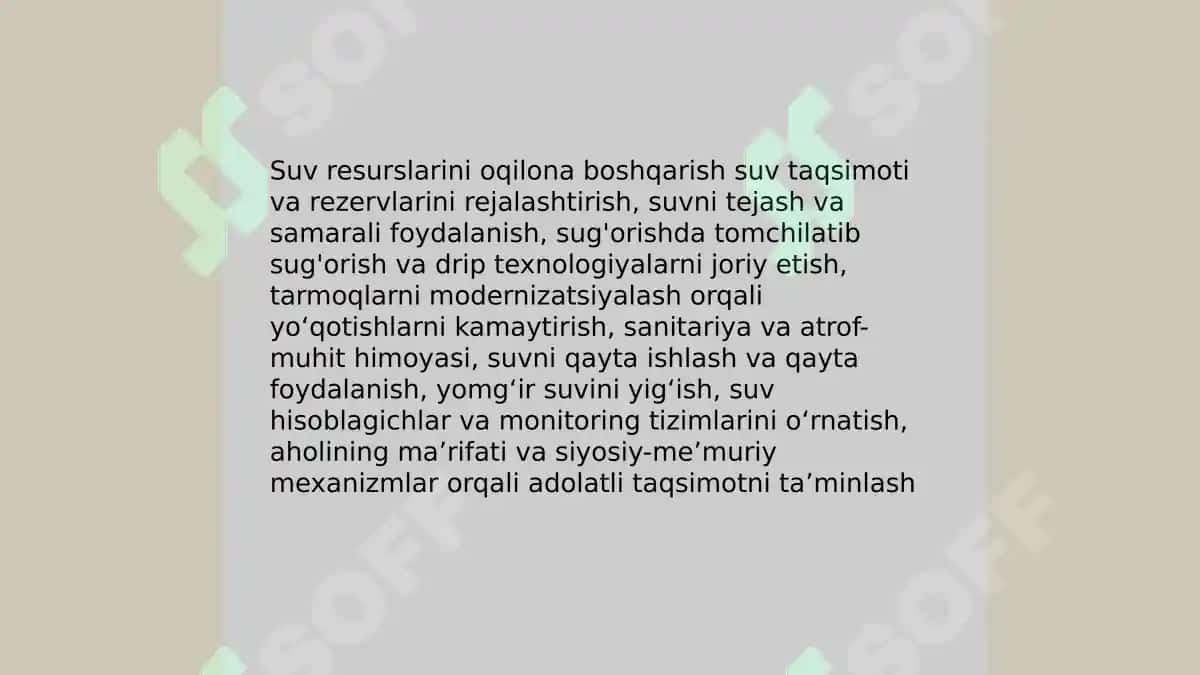 Tabiiy resurslar va ulardan oqilona foydalanish 4