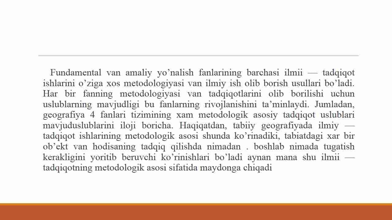O’ZBEKISTONDA TABIIY GEOGRAFIYA