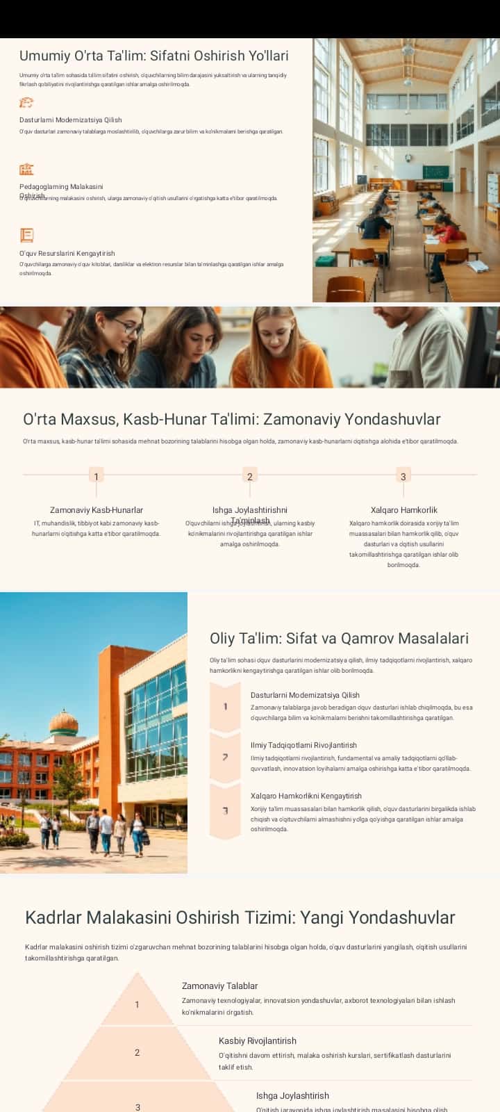 O'zbekistonda Ta'lim Tizimi