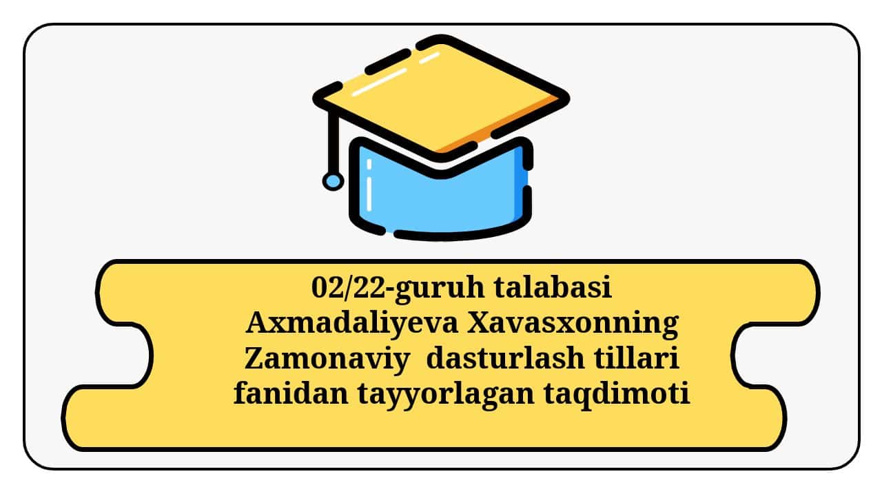 Pythonda sinflar va obyektlar mavzusiga ppt