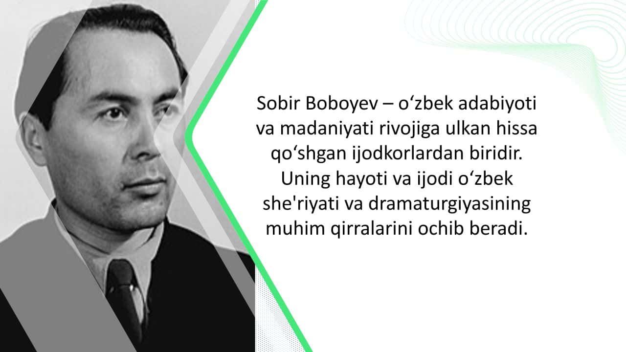 Sobir Boboyev hayoti Va İjodi