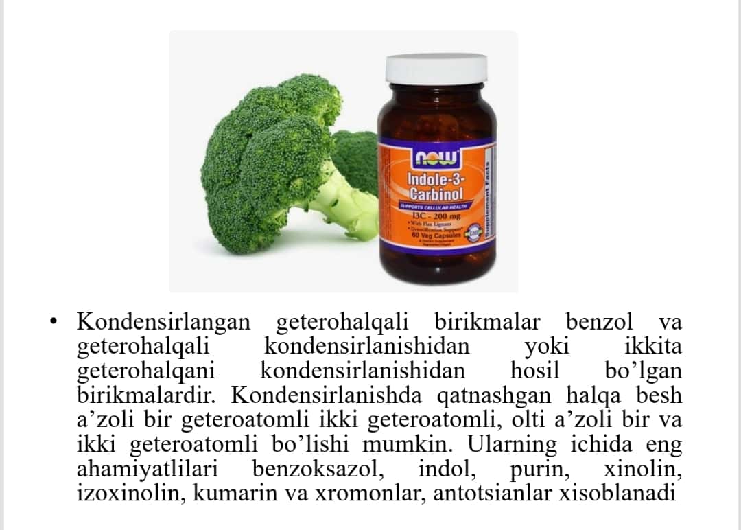INDOL VA UNING HOSILALARI