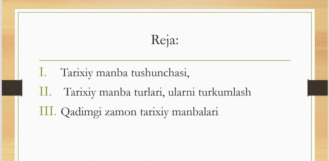 Tarixiy mаnbаlаr va ularning аsоsiy turlаrini o‘rganish