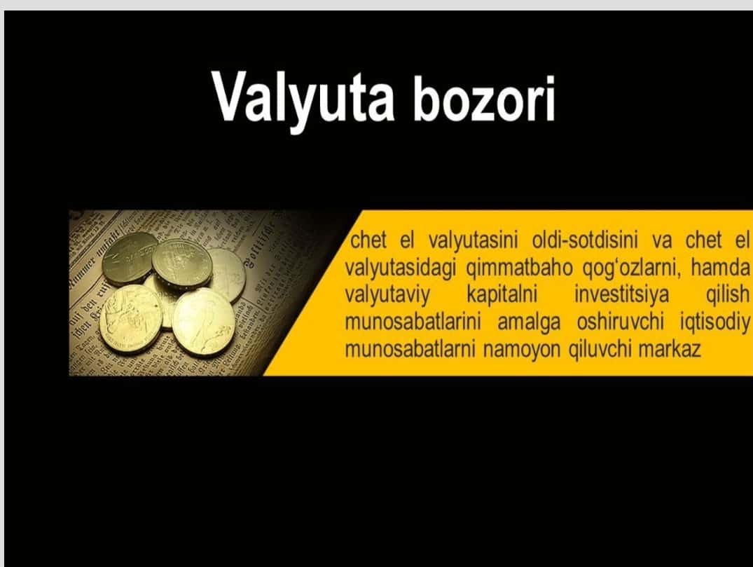 Valyuta bozorining turlari