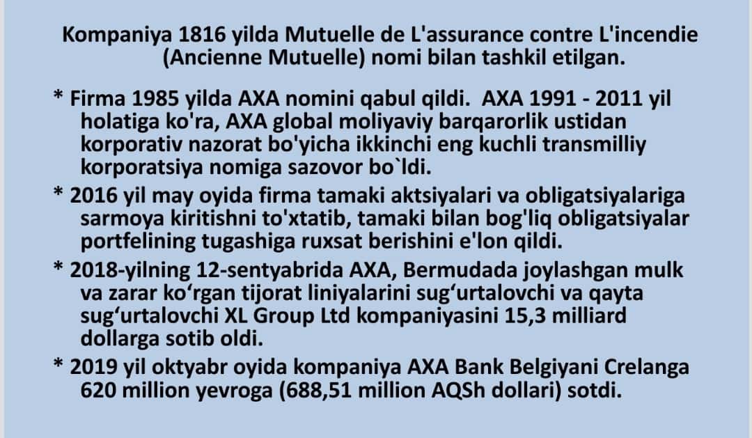 AXA insurance company.
