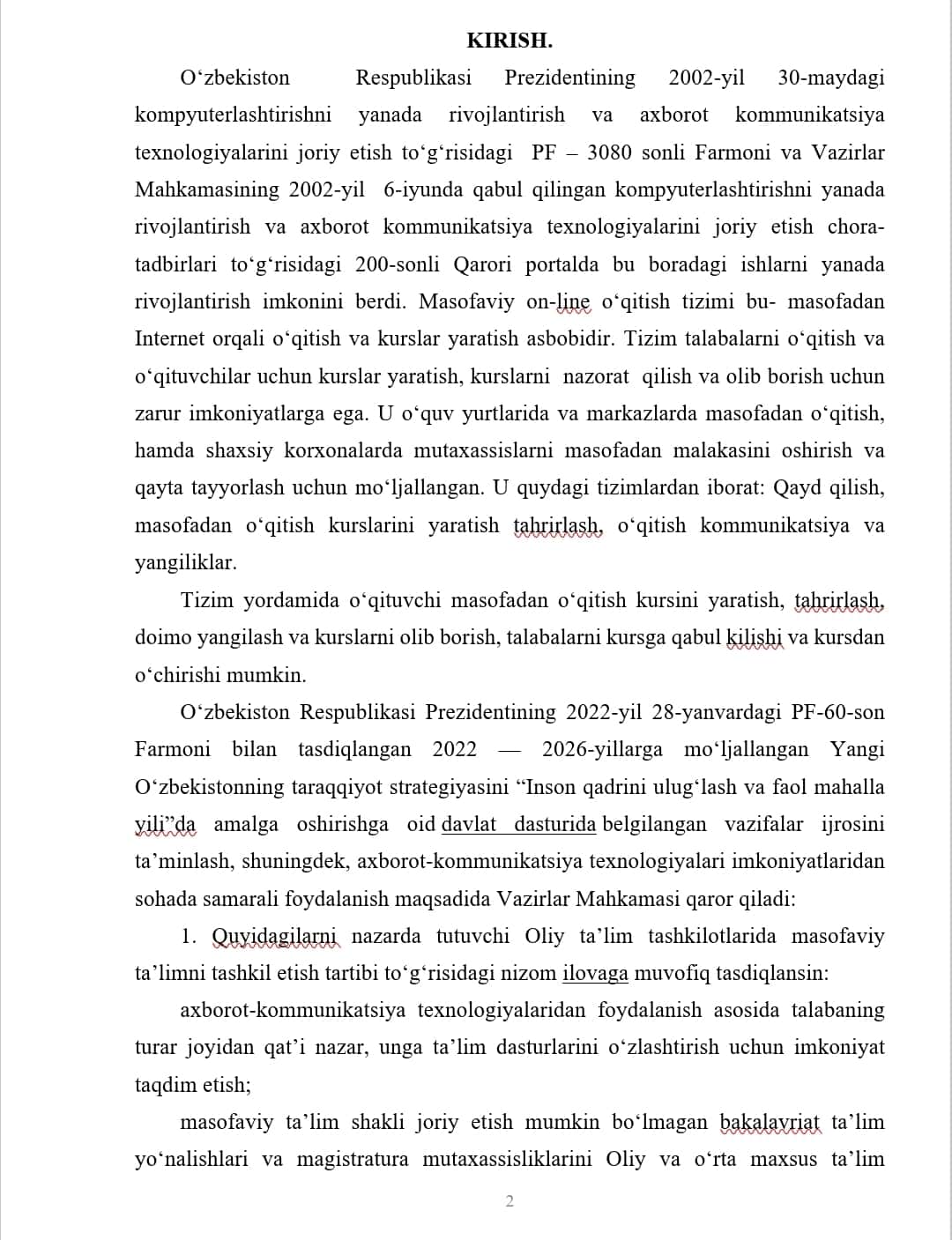 MASOFAVIY TA`LIMNING  YUTUG`I VA KAMCHILIGI