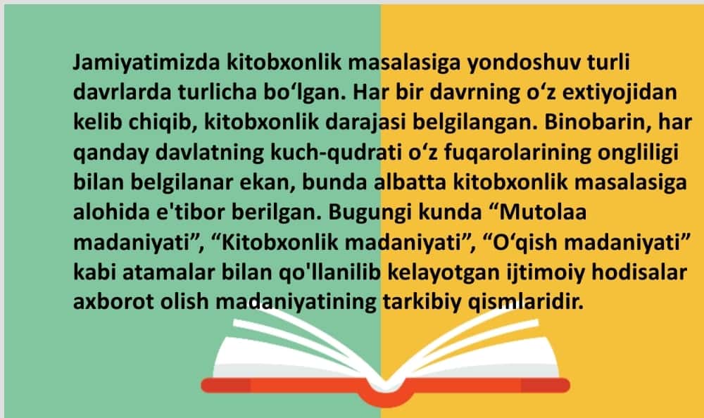 Kitob o'qish madaniyati