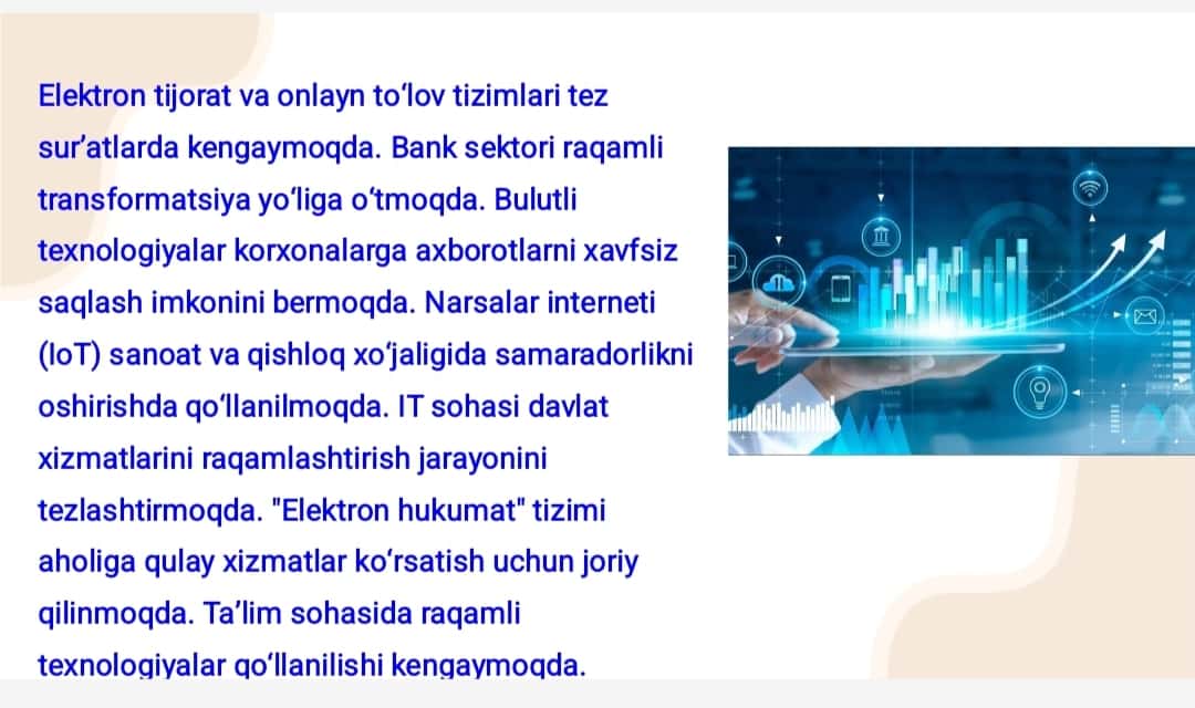 Raqamli iqtisodiyotda IT sektori