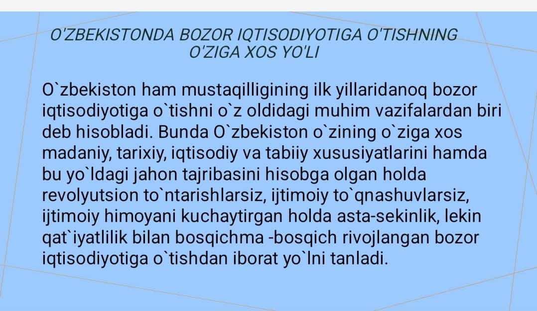 IQTISОDiyot, bozor va iqtisodiy siyosat