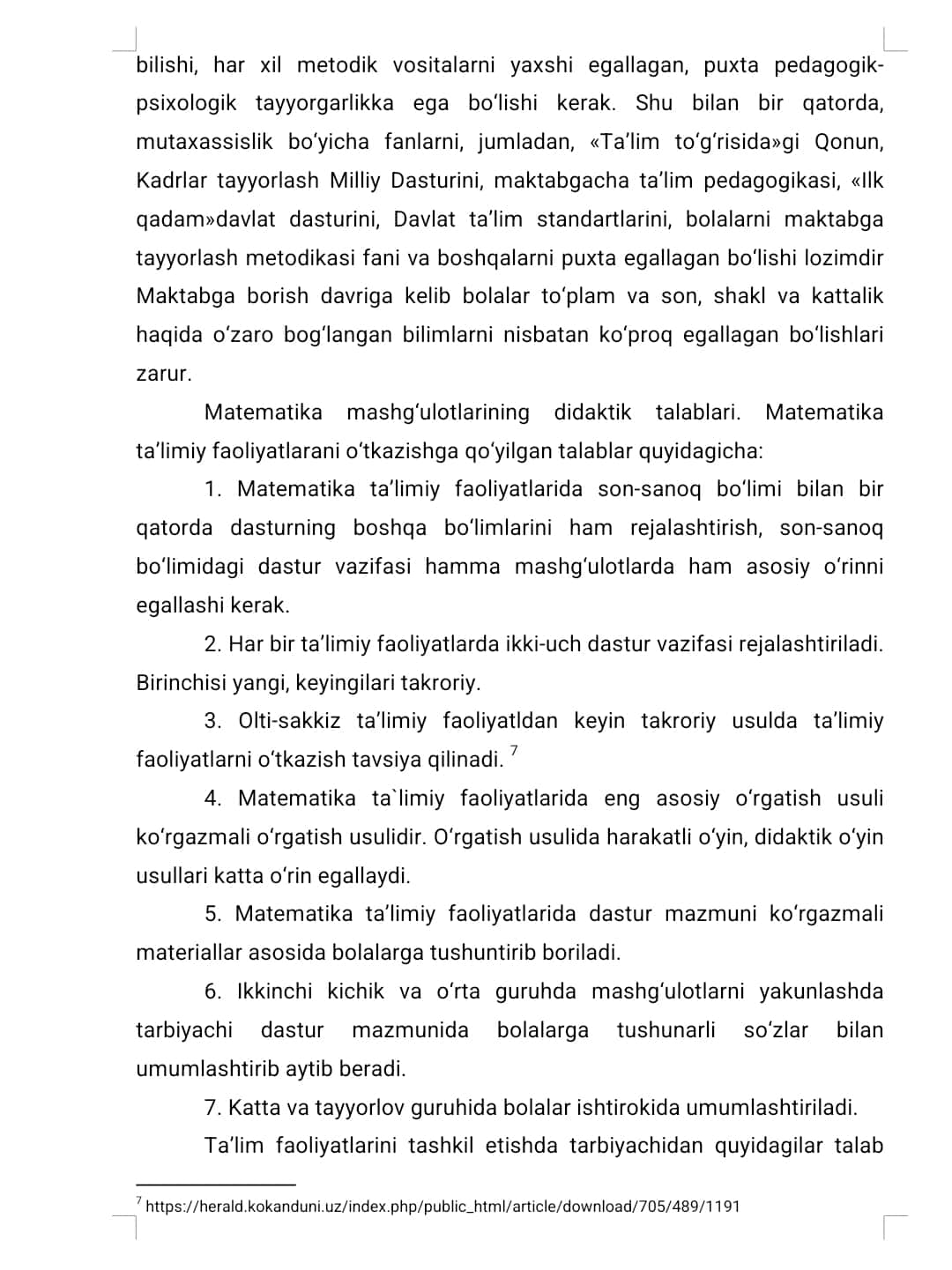 Maktabgacha ta’limda matematik tasavvurlarga zamonaviy yondashuvda jahon tajribalari