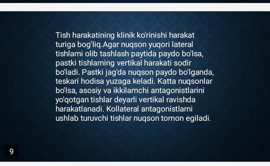 Tish va tish qatorlari deformatsiyalari