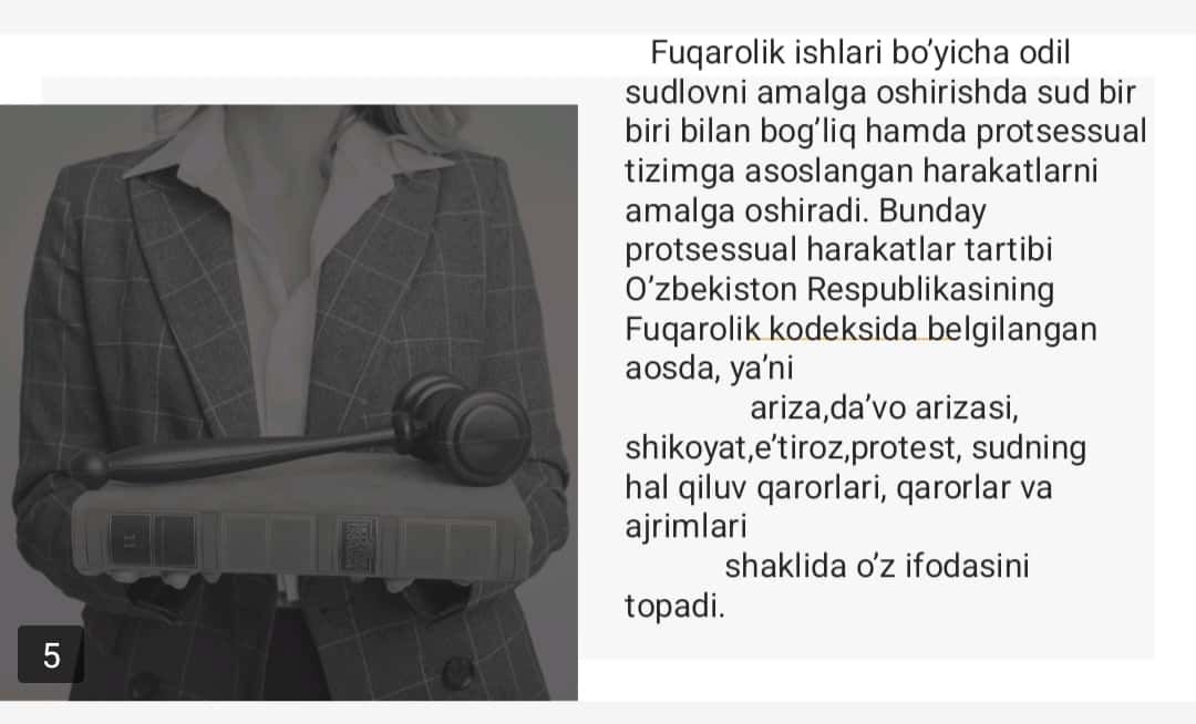 Fuqarolik protsessual hujjatlari va ularning til xususiyatlari
