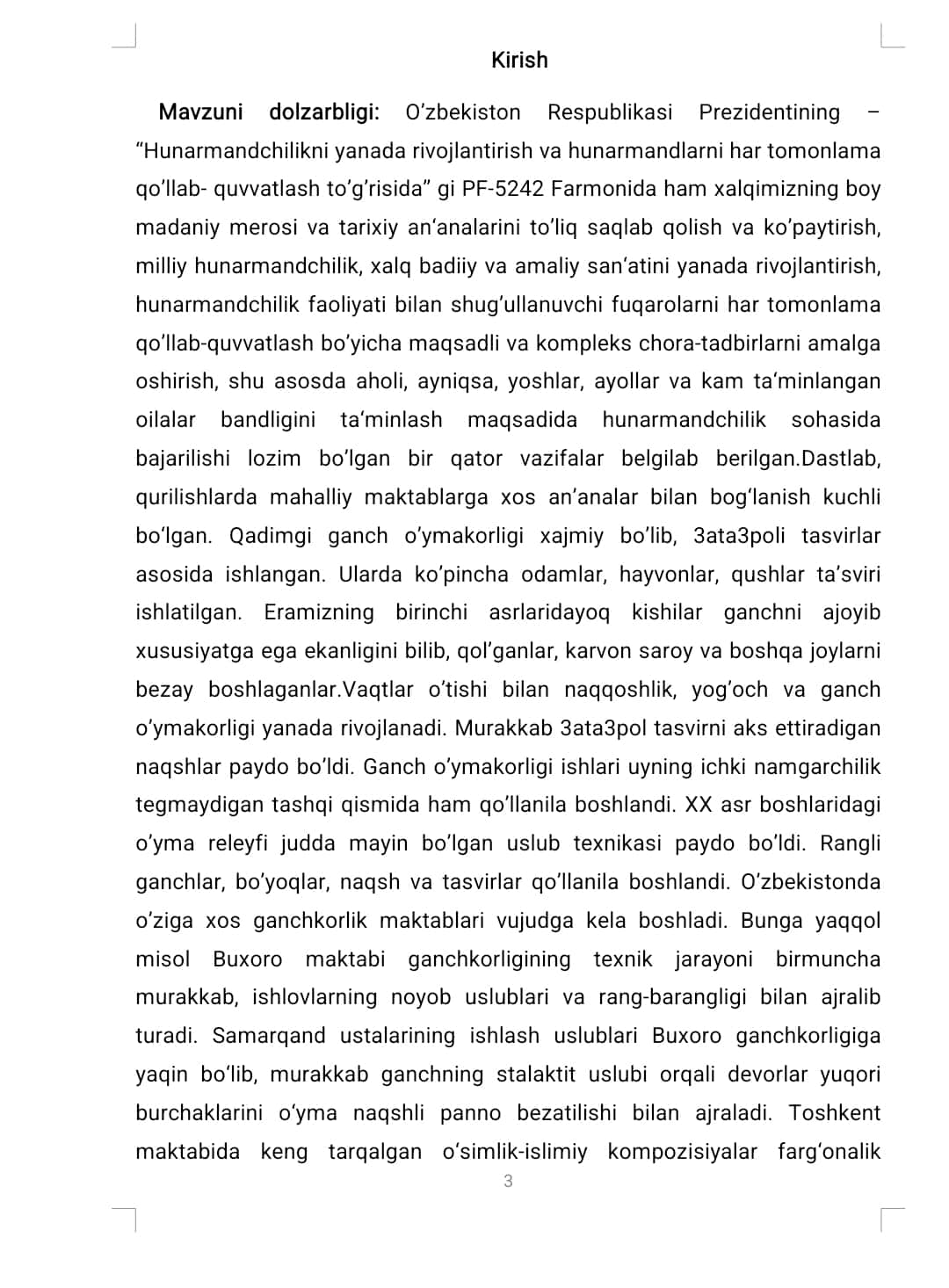 GANCHO’YMAKORLIGIDA BEZASH ISHLARINI BAJARISHDA RANGLARDAN FOYDALANISH VA NAQSH TAHLILI
