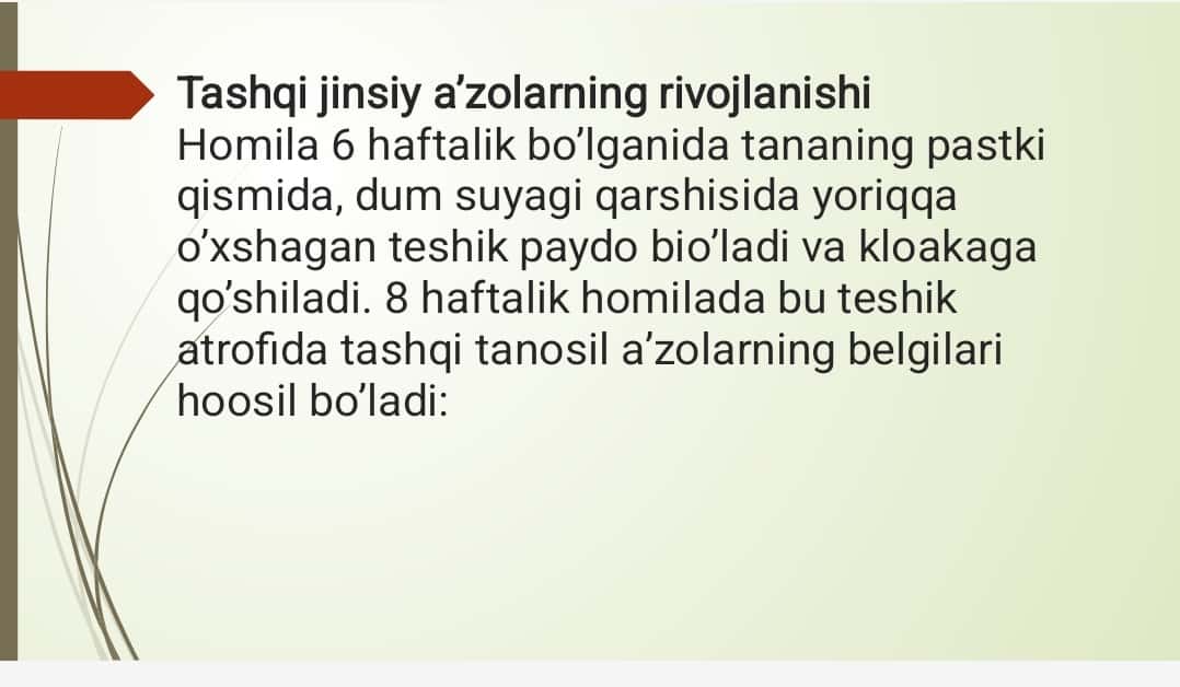 Moyakning yorgʻoqqa tushish jarayoni va Jinsiy a'zolarning rivojlanish nuqsonlari