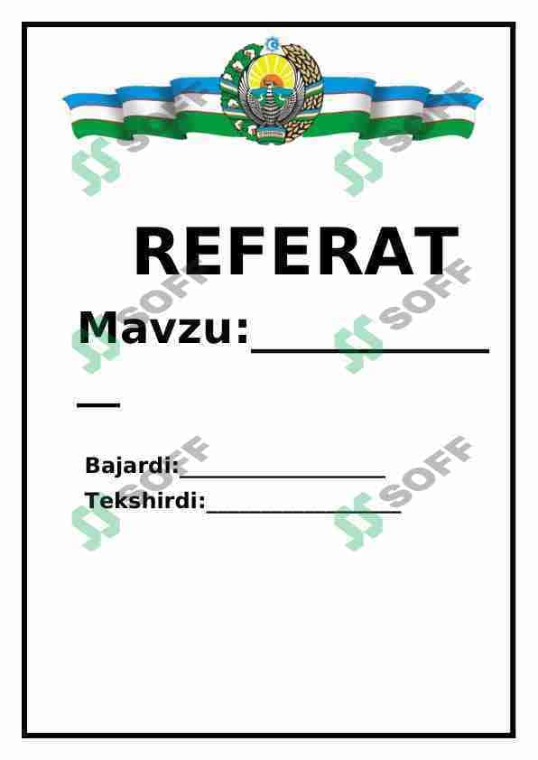 Oddiy referat yuzi.