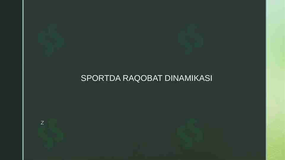 Sportda raqobat dinamikasi
