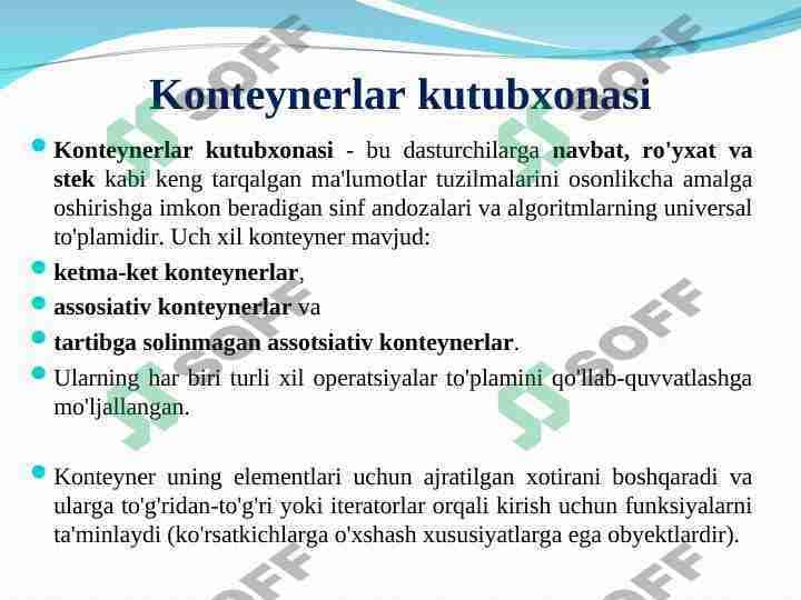 Konteynerlar kutubxonasi