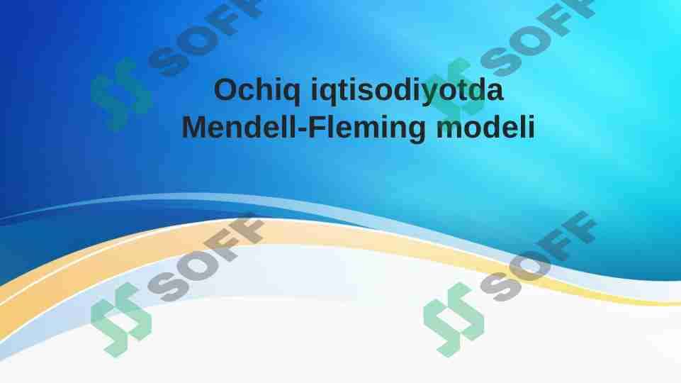 Ochiq iqtisodiyotda Mendell-Fleming modeli