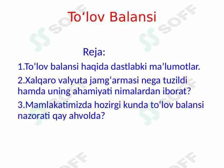 To'lov balansi