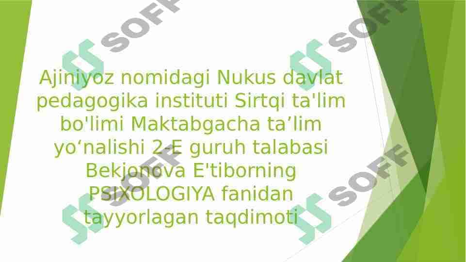 TIL VA OLIY PSIXOLOGIK FUNKSIYALAR BOG’LIGI