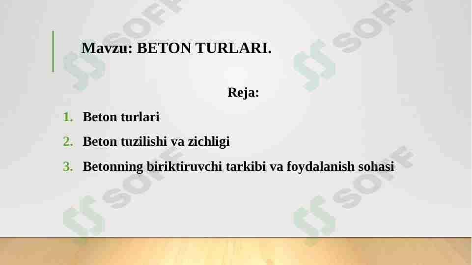 Beton turlari