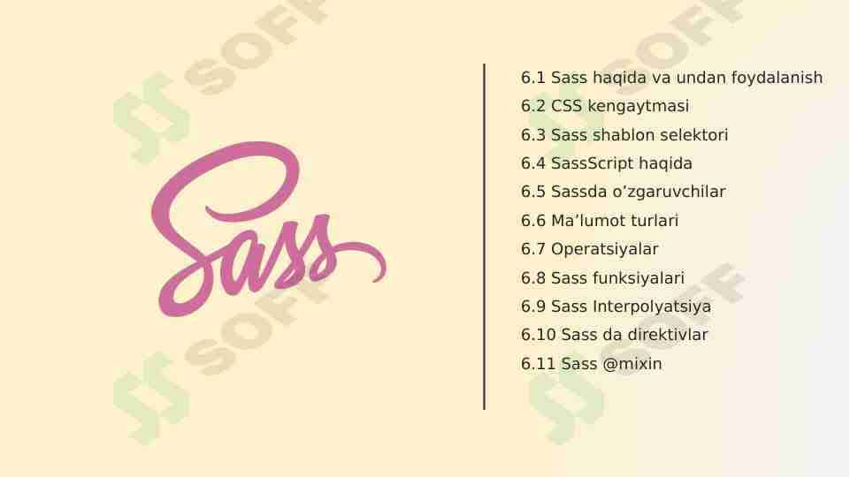 Sass haqida va undan foydalanish