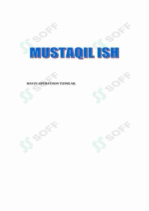 Operatsion tizimlar