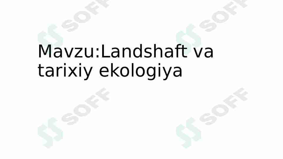Tarixiy ekologiya