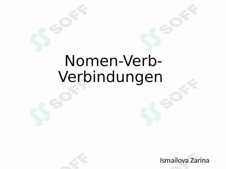 Nomen-Verb-Verbindugen