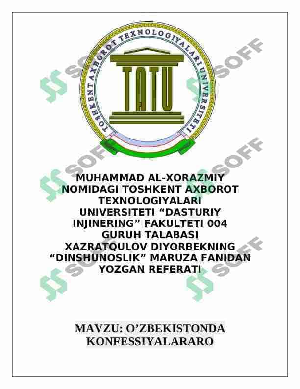 O'zbekistonda Konfessiyalararo bag'rikenglikning tarixiy ildizlari